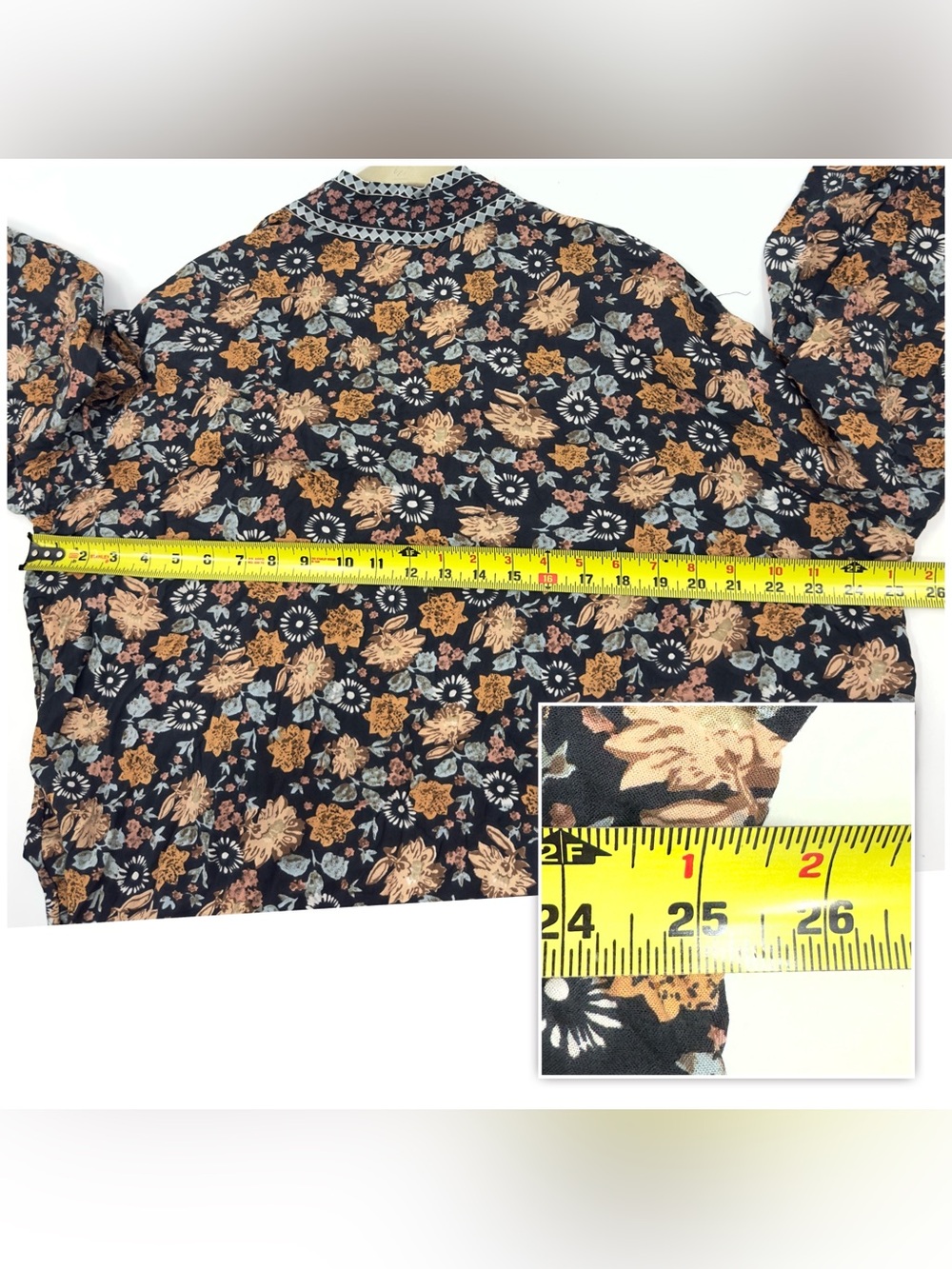 Natural Life Camila Boho Kimono Duster Long Cardigan Size L/XL Floral Indie - Picture 9 of 10
